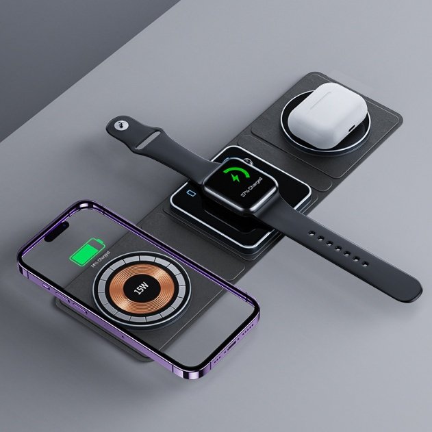 Magnetic Folding Wireless Charger Station For iPhone